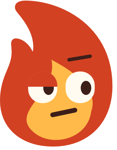 The flame gives your background tasks a suspicious look